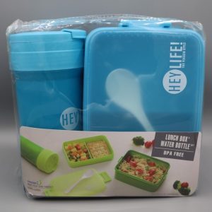 Plastic Lunch Box with Water Bottle