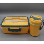 Plastic Lunch Box + Spoon & Chopstick