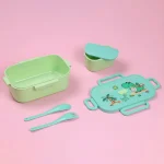 Cartoon  Dinosaur Astronaut Plastic Lunch Box Single Layer - Image 3